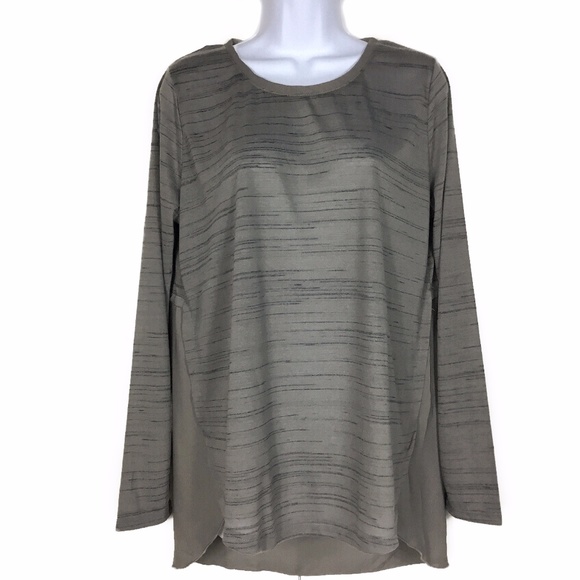 Gina Benotti Grey Sheer Back Tunic Top NWOT - Picture 1 of 8